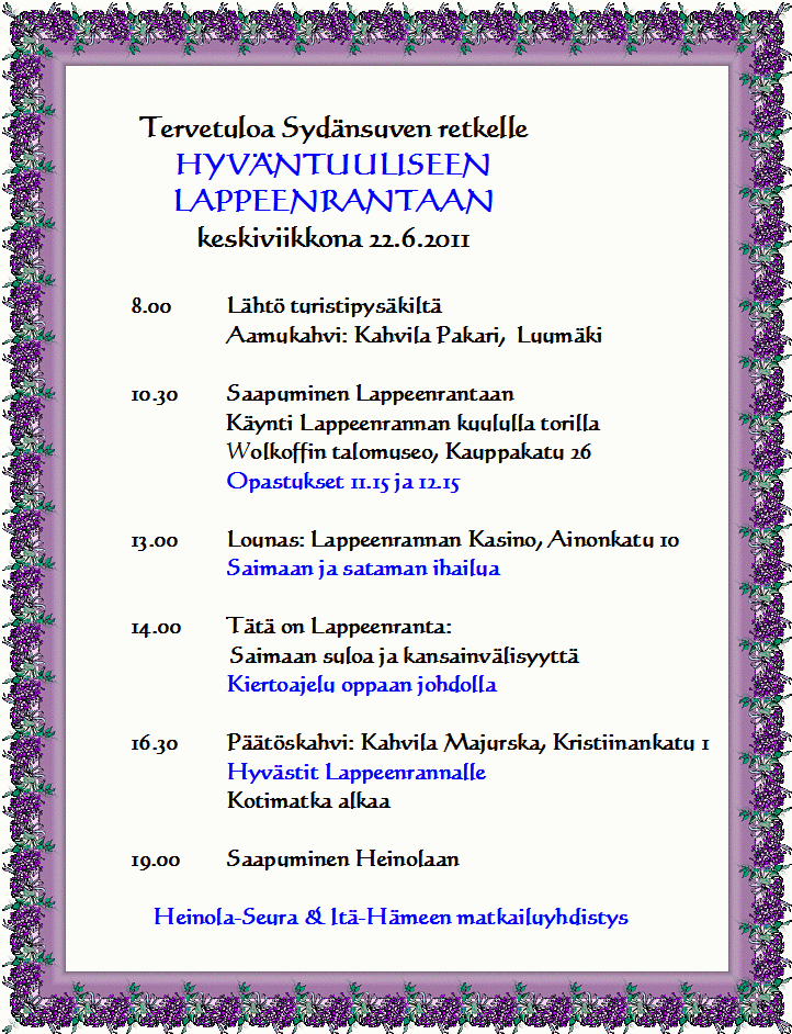 Retken ohjelma